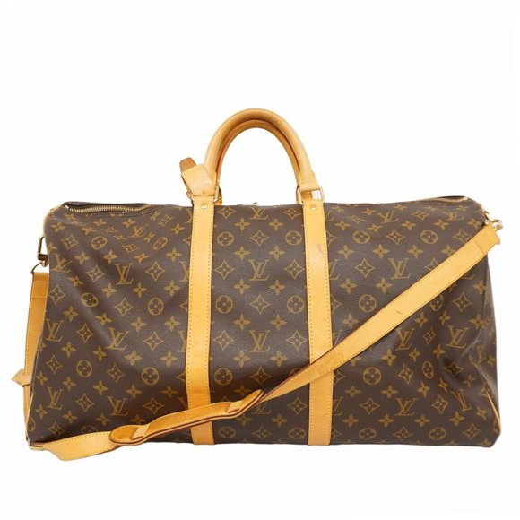 LOUIS VUITTON Brown Monogram Keepall Bandouliere 55 Boston Bag - Picture 1 of 16